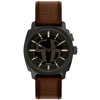 Fossil Quarzuhr Machine - Big Tic FS6165, Armbanduhr, Herrenuhr, Lederarmband, analog, digital