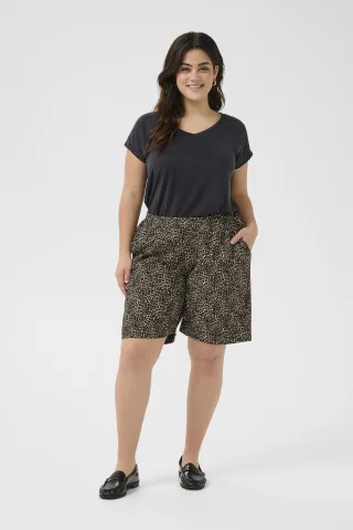 Shorts Loose fit Brown Leopard Print dark brown