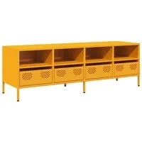 vidaXL TV-Schrank TV-Schrank Senfgelb 135x39x43,5 cm Kaltgewalzter Stahl (1-St)