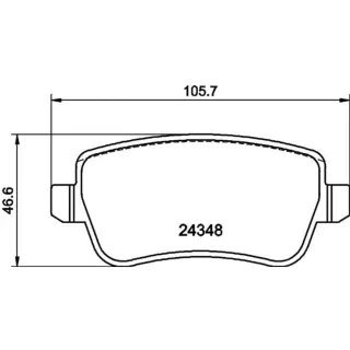 Hella Bremsbel?ge hinten Fiat Croma 8DB355012-421