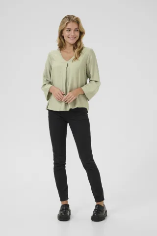 Langarm-Bluse Regular fit Desert Sage CC light green