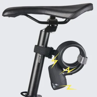 ULAC 110dB Loud Bike Lock 6 Months Battery life Steel Cable Anti-Theft Bike Lock for Road Bike
