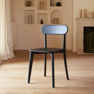 Stuhl aus massivem Teakholz black Abel