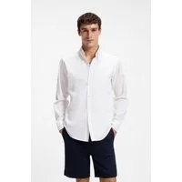 BOSS ORANGE Langarmhemd Ricoplus M Button-down-Kragen, Regular Fit, reine Baumwolle