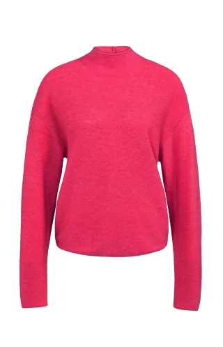 Yaya - Pullover mit Knopfleiste am Rücken pink - Gr. - S
