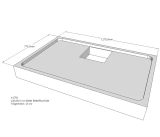 Neuesbad Wannenträger für Bette Floor Side 1200x800 SD21066