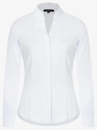 MORE & MORE - Baumwoll/Stretch Bluse weiß - Gr. - 44