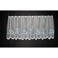 Gardinen Kranzusch Scheibengardine Delfin (1 St), Stangendurchzug, transparent, Stablöcher,transparent,verschiedene Höhen, Breiten, Farben