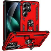 CoolGadget Handyhülle Armor Shield Case für Samsung Galaxy S25 Ultra 6,9 Zoll, Outdoor Cover mit Magnet Ringhalterung Hülle für Samsung S25 Ultra