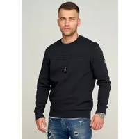 Jack & Jones Sweatshirt JCOBOOM SWEAT CREW NECK Sweatpullover mit Logo und Patches Langarm Shirt Baumwollmischung