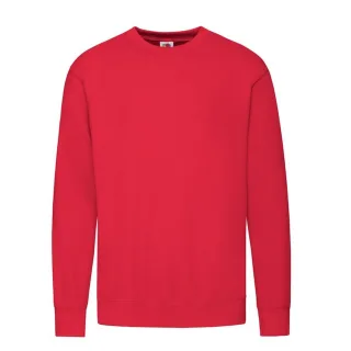 Fruit of the Loom - Sweatshirt für Herren angesetzte Ärmel (Rot)