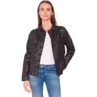 Le Temps Des Cerises Jeansjacke Jeansjacke mit angesagter Leo-Optik