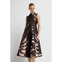 adL Plisseekleid Bedrucktes Midikleid