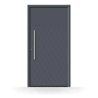 Haustür Aluminium ohne Glas, Anthrazit RAL 7016, 70x170 cm, Schüco-Profil, Modell Gera, individuell konfigurieren