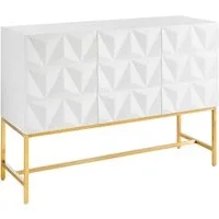 OTTO home Sideboard Lavisha, in 3D-Optik und goldfarbenem Metallgestell