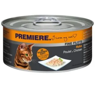 PREMIERE Fine Filets Nassfutter Katze Adult Huhn 48x80 g