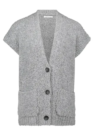 Betty & Co - Strickweste Light Silver Melange - Gr. - M