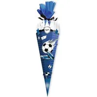 itenga Schultüte itenga SCHULTÜTEN Bastelset 68cm "FUSSBALL" meine Vereinstüte blau -