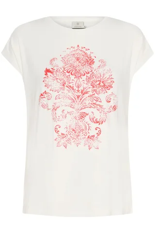 T-shirt Casual fit Chalk/Red Print white red