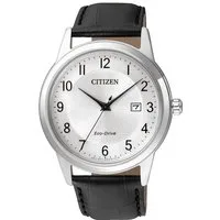 Citizen Quarzuhr AW1231-07A AW1231-07A, Citizen Sports Uhr Herrenuhr Lederarmband Datum schwarz