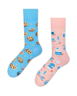 many mornings - Socken - Milk & Cookies blau/pink - Gr. - 38