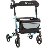Helavo Rollator H1010, faltbarer Reise-Rollator mit Sitz und Reisetasche