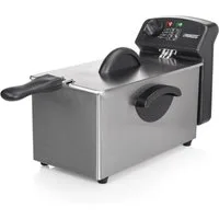 PRINCESS Fritteuse 01.182626.01.050, 2000 W, 3 L mit Cool Zone – Edelstahl, 190°C