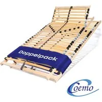 Lattenrost, Coemo, Kopfteil manuell verstellbar, Fußteil nicht verstellbar, 2 Stück, ERGO 80x200 cm Doppelpack Partnerset, preisgünstige Selbstmontage