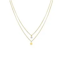 Elli Ketten-Set Layer Plättchen mit Kristallen von Swarovski® 925 Silber, Plättchen