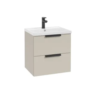Neuesbad Serie 40 Waschtischunterschrank mit 2 Schubladen, B:500,H:500,T:400mm, Korpus/Front: kaschm NB1DF001-D-050331