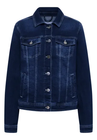 CECIL - Jeansjacke mit Brusttaschen und Knöpfen mid blue wash - Gr. - XL