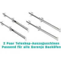 GORENJE Teleskop-Vollauszug, Zubehör für für alle Gorenje Backöfen mit Draht-Einhängegittern, Clip-System zur einfachen Montage