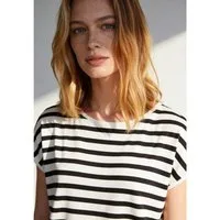 MORE&MORE Kurzarmshirt bequemes, softes Kurzarmshirt, gestreift
