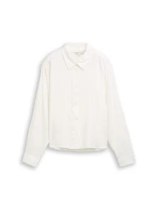 Denim Tom Tailor - Bluse mit Knopfleiste off white - Gr. - XS