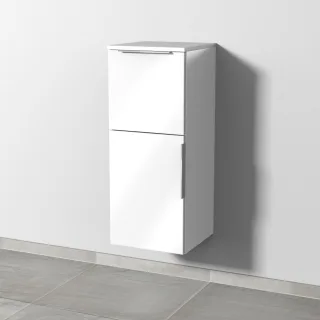 Sanipa 3way Mittelschrank mit 1 Tür und 1 Auszug, Weiß-Glanz, UF12678 UF12678