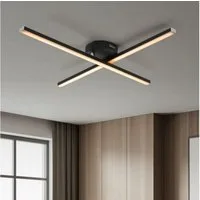 IMPTS Deckenleuchte LED Deckenlampe Schwarz 3000K Deckenleuchte, Warmweiß, LED fest integriert, Warmweiß, Modern LED Deckenlampe für Wohnzimmer Schlafzimmer Küche und Flur