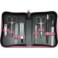 EloModa Maniküre-Kosmetik-Etui 8-teiliges Maniküre-Set Echtleder Etui · Solingen Instrumente · Made, 8 tlg., Made in Germany