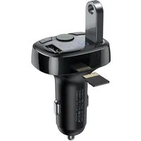 Baseus Bluetooth®-Sender S-09A, Freisprecheinrichtung, Radio, Ladefunktion, 2x USB, TF-Kartenslot