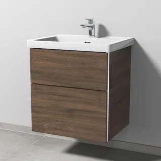 Sanipa 3way Waschtischunterbau zu Villeroy & Boch Subway 3.0 Waschtisch mit 2 Auszügen, Eiche-Arizon BR84680