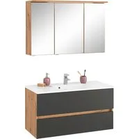 welltime Badmöbel-Set Lucca, (2-St), Breite 100,5 cm, mit direkter Beleuchtung