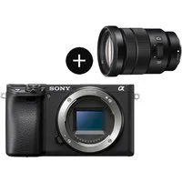 Sony Set: SELP18105G Objektiv + Alpha 6400AB APS-C Systemkamera (SELP18105G, 24,2 MP, Bluetooth, NFC, WLAN)