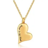 Order & Smile Schmuck Herzkette Herz Gedenkanhänger: Asche Anhänger Kette zum Befüllen