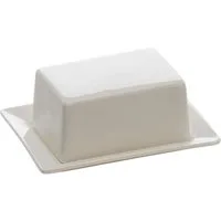 Maxwell & Williams Butterdose Butterbrüder Copenhagen Landhaus Küche, halbe Butterdose 125 gr, (Deckel + Schale), Porzellan Butterglocke klein, 125 Gramm, cozy altweiß mini, Frühstück