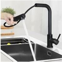 ZMH Küchenarmatur Ausziehbar mit Brause Mischbatterie mit 2 Strahlarten Kitchen (Set, 1. Waschtischarmatur 2. Schwerkraft Kugel 3. Schlauch(60CM) 360° Drehbar, Mit Brause, ausziehbare Brause