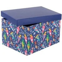 Idena Styropor-Teil Idena Geschenkbox Schultüte blau 31x24x18cm