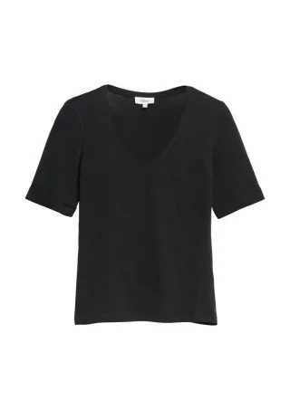 s.Oliver Red Label - Elastisches T-Shirt im Slim Fit schwarz - Gr. - 40