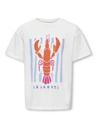 KIDS ONLY - KOGJOANNA LIFE SS LOOSE PRINT TOP JRS Cloud Dancer - Gr. - 152
