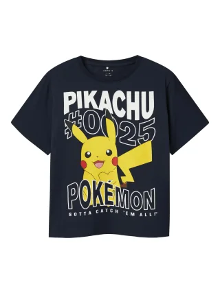 NAME IT - NKMJAMISH POKEMON NREG SS TOP NOOS SKY navy blazer - Gr. - 146/152
