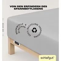 Schlafgut Spannbettlaken EASY Jersey Elasthan Boxspring, Jersey, Gummizug: rundum, (1 Stück), MADE IN GREEN by OEKO-TEX®
