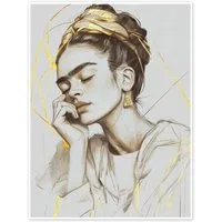 Posterlounge Wandbild Frida Kahlo verträumt, DejaReve, erhältlich als Poster, Leinwandbild, Wandsticker oder Acrylglasbild